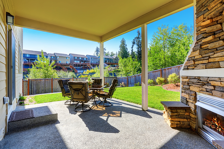 patio in the back yard